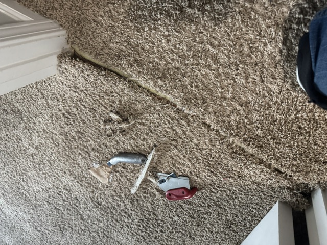 YesSir Services Carpet Repair - Before Cutting
