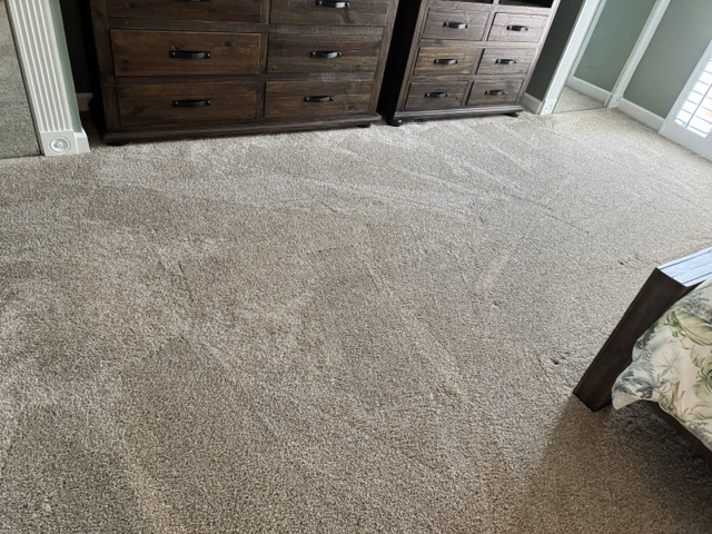 Carpet Cleaning Before & After - Project Progress